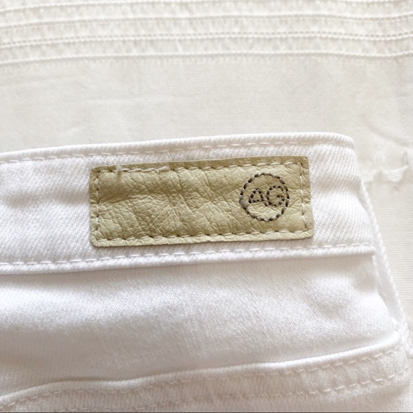 AG ADRIANO GOLDSCHMIED THE STEVIE ANKLE SLIM STRAIGHT ANKLE WHITE DENIM - Picture 11 of 11